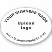 Website für Unternehmen: White Oval Shape Vinyl St Aufkleber (Vorderseite)