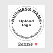 Website für Unternehmen: White Round Vinyl Sticker (Blatt)