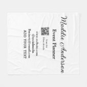 Website für Veranstaltungsplaner mit dem Namen Q R Fleecedecke (Vorderseite (Horizontal))