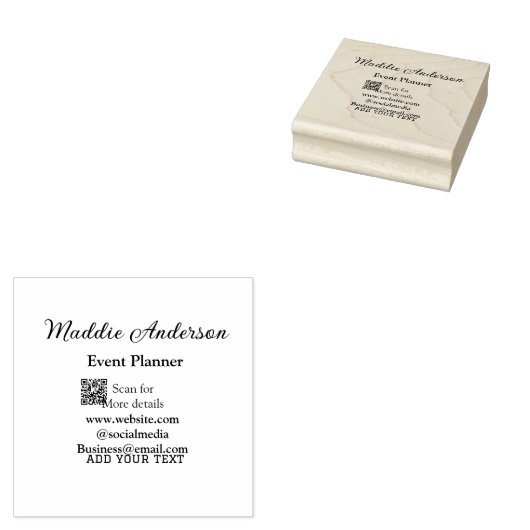 Website für Veranstaltungsplaner mit dem Namen Q R Gummistempel (Stempel)