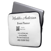 Website für Veranstaltungsplaner mit dem Namen Q R Laptopschutzhülle (Vorderseite Links)