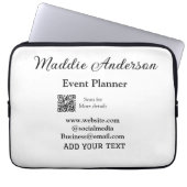 Website für Veranstaltungsplaner mit dem Namen Q R Laptopschutzhülle (Vorderseite)