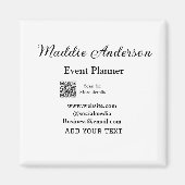 Website für Veranstaltungsplaner mit dem Namen Q R Magnet (Vorne)