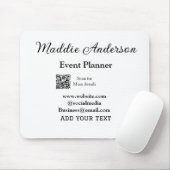 Website für Veranstaltungsplaner mit dem Namen Q R Mousepad (Mit Mouse)