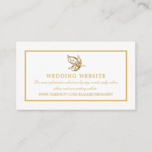 Website für Vintage Hochzeiten von Glitzer Begleitkarte