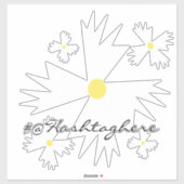 Website Geschäftsname Daisy Script Car Decal Aufkleber (Blatt)