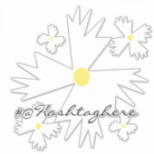 Website Geschäftsname Daisy Script Car Decal Aufkleber (Vorderseite)