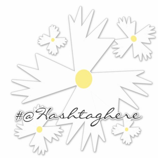 Website Geschäftsname Daisy Script Car Decal Aufkleber (Vorderseite)