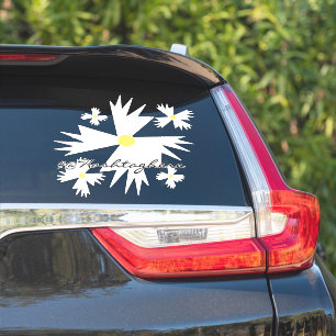 Website Geschäftsname Daisy Script Car Decal Aufkleber