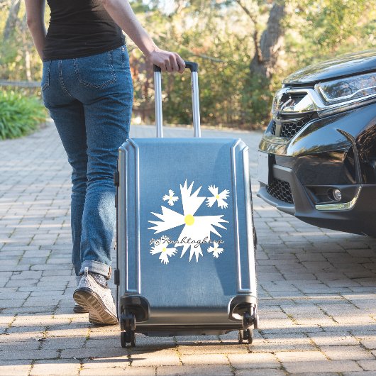 Website Geschäftsname Daisy Script Car Decal Aufkleber (Koffer Insitu)