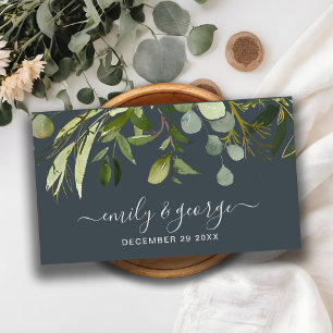 WEBSITE "GRAY GREEN FOLIAGE WATERCOLOR WEDING" VISITENKARTE