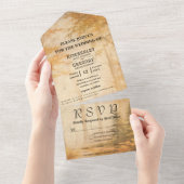 Website Herbstwald Bäume Natur All In One Einladung (Abreißen)