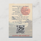 Website Hochzeit + QR Japonesque Harmonie mit Fuji Begleitkarte (Rückseite)