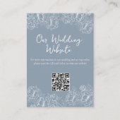 Website Hochzeiten Dusty Blue Boho Botanischer Enc Begleitkarte (Vorderseite)