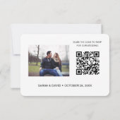 Website Hochzeitskarte QR Code Benutzerdefiniertes RSVP Karte (Rückseite)