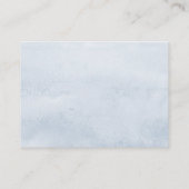 Website Hochzeitstag Dusty Blue Greenery Visitenkarte (Rückseite)