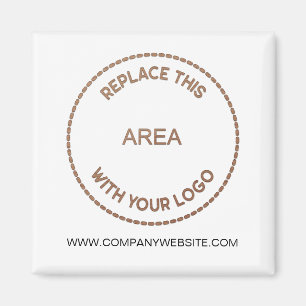 Website Ihres Unternehmens mit Firmenlogo: Weiß Magnet