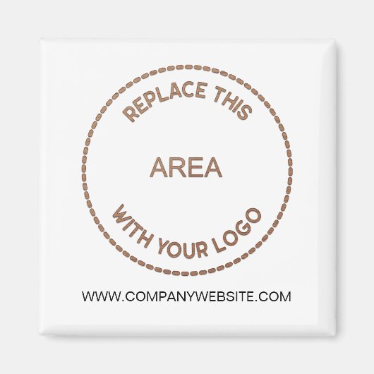 Website Ihres Unternehmens mit Firmenlogo: Weiß Magnet (Vorne)