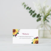 Website-Karte für Blumenblumen Visitenkarte (Stehend Vorderseite)