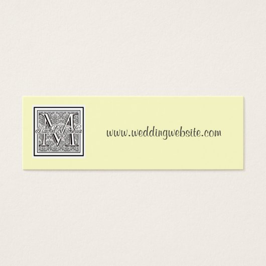 Website-Karte für das Hochzeitslogo (Vorderseite)