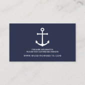 Website-Karte für Hochzeiten der Nautischen Marine Begleitkarte (Vorderseite)