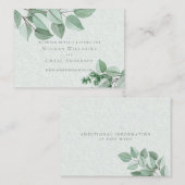 Website-Karte für Hochzeiten | Elegant Watercolor Begleitkarte (Vorne/Hinten)