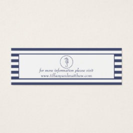 Website-Karte für Hochzeiten | Nautic Blue Seepfer