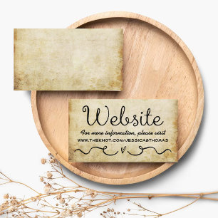 Website-Karte für Hochzeiten   Vintage antike Sitz Begleitkarte