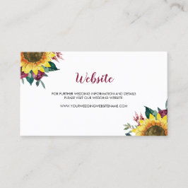 Website-Karte für Hochzeiten von Wasserfarben-Sonn Visitenkarte