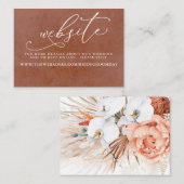 Website-Karte für tropische Blumenwüste Visitenkarte (Vorne/Hinten)