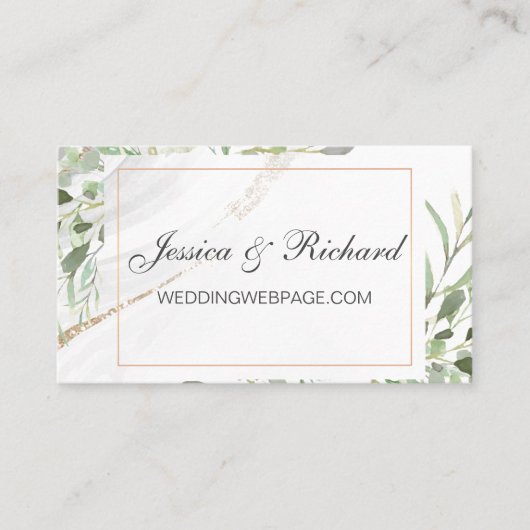 Website-Karte für Wasserfarbenhochzeiten Visitenkarte (Vorderseite)