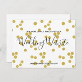 Website-Karte | Gold Confetti Postkarte (Vorne/Hinten)