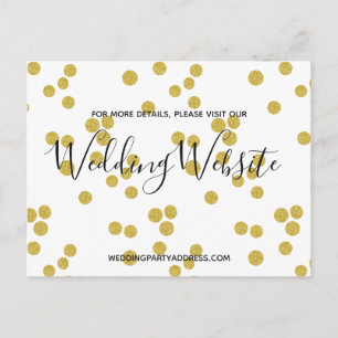 Website-Karte   Gold Confetti Postkarte