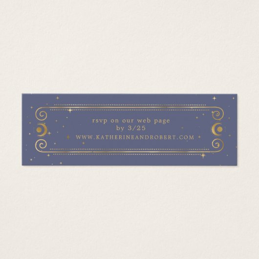 Website-Karte Pastel Blue Celestial Gold (Vorderseite)