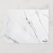 Website-Karte | Postkarte aus weißem Marmor (Rückseite)