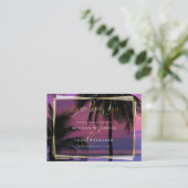 Website-Karten für Hochzeiten | Exotic Tropical Ni Visitenkarte (Stehend Vorderseite)