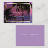 Website-Karten für Hochzeiten | Exotic Tropical Ni Visitenkarte (Vorne/Hinten)