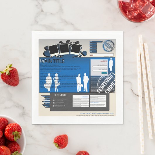 Website Layout Paper Napkins Serviette (Beispiel)