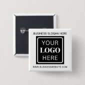 Website-Logo für Teamwerbung Button (Vorne & Hinten)