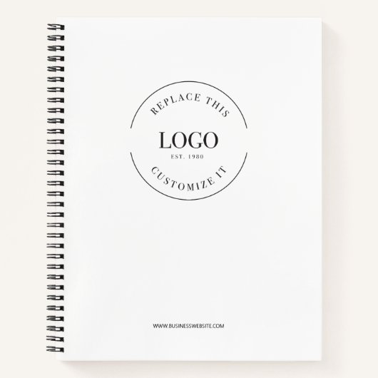 Website mit beruflichen Großlogos Notizblock (Vorderseite)