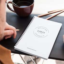 Website mit beruflichen Großlogos Notizblock