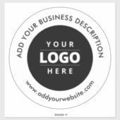 Website mit dem Logo "Car Window Decal" ist schwar Aufkleber (Blatt)