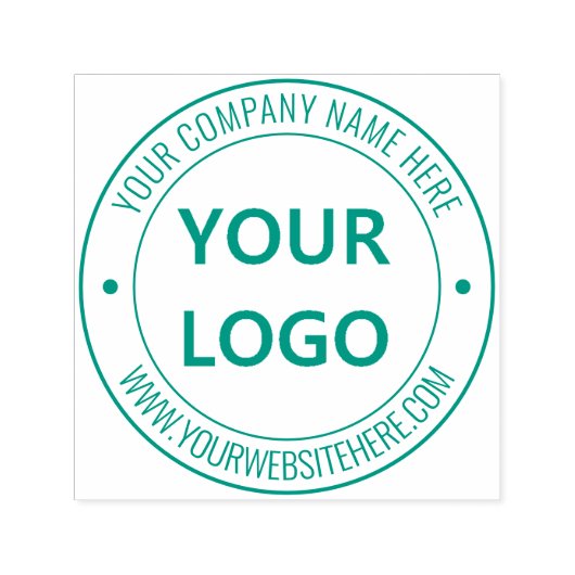 Website mit Firmenlogo Eigene Briefmarke Permastempel (Design)