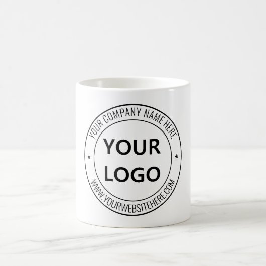 Website mit Firmenlogo für benutzerdefinierte Unte Kaffeetasse (Mittel)