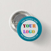 Website mit Firmenlogo Ihre Schaltfläche Werbeakti Button (Vorne & Hinten)