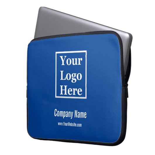 Website mit Firmenlogo Laptopschutzhülle (Vorderseite Links)