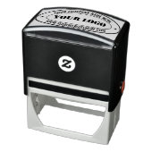 Website mit Firmenlogo Oval Briefmarken example Permastempel (Produkt)