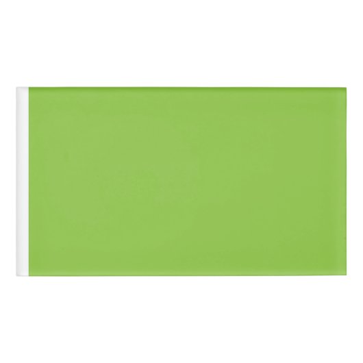 Website mit grünem Hintergrund und weißer Grenze Namenschild (Vorderseite)