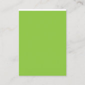 Website mit grünem Hintergrund und weißer Grenze Visitenkarte (Rückseite)