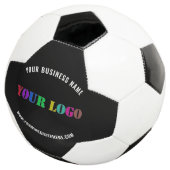 Website mit Ihrem Logo und Ball für Farbpromo-Fußb (Dreiviertel)